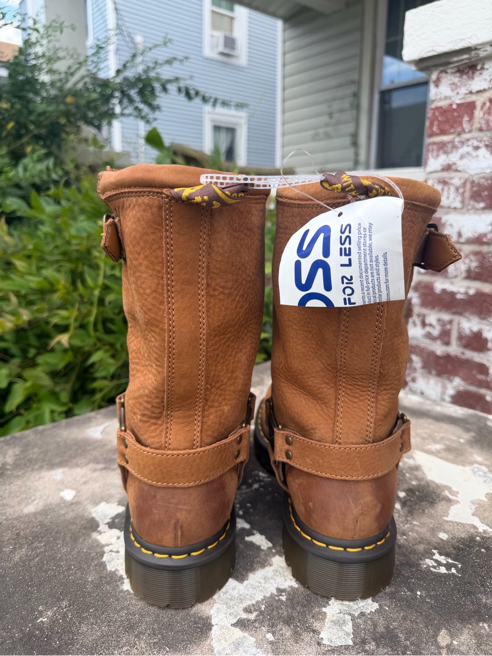 Dr Martens Aniston HI Tumble Nubuck Biker Boots Desert Brown Womens Sz 10M NEW - Picture 10 of 16